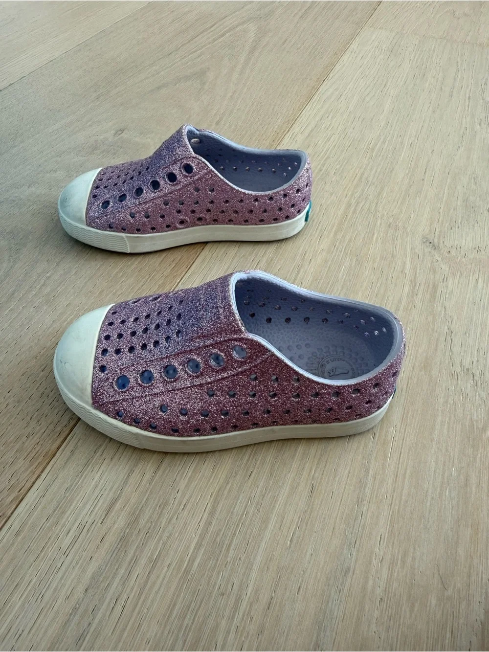 Kids Native Jefferson Bio-blingGlitter Slip-On Shoes — purple
